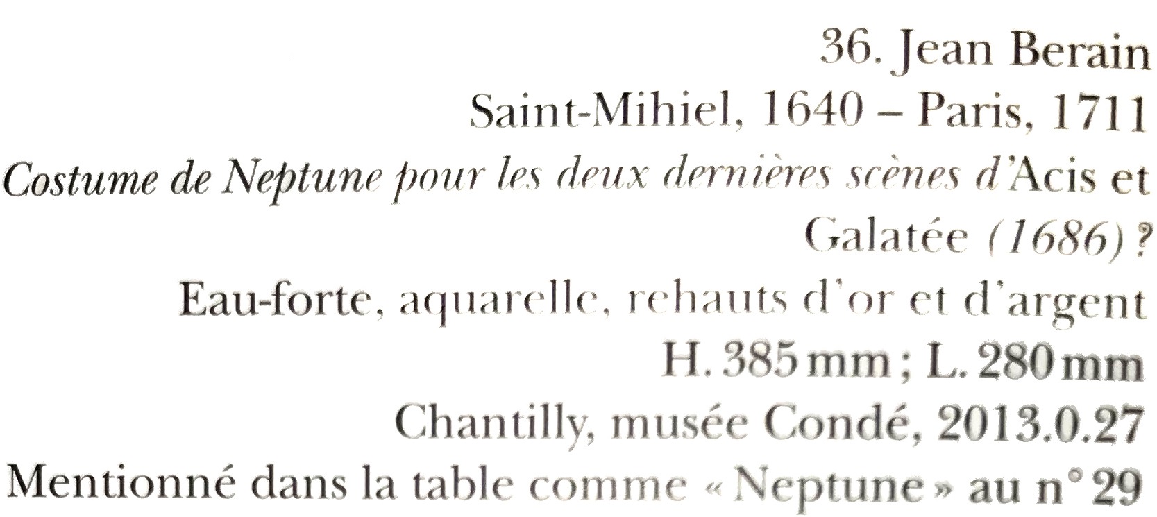 Jean Berain: Neptune Jean Berain: Neptune