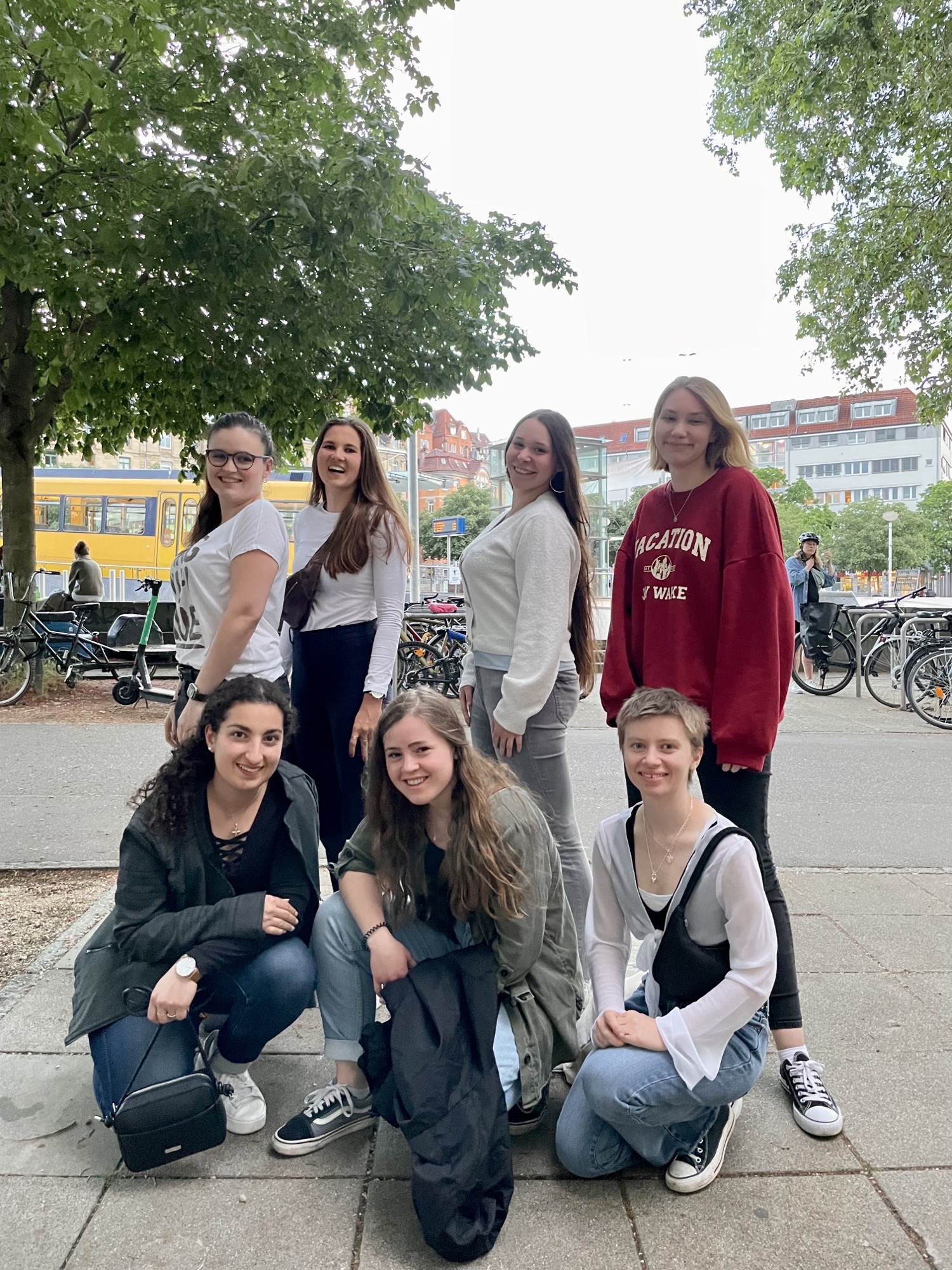 Die Fachgruppe auswärts beim Pizza-Abend am Marienplatz (2022).